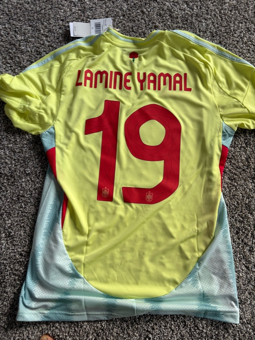 Adidas Spain Away 2024 Euros Lamine Yamal Jersey Sz l Bnwt